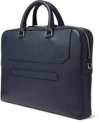 Dunhill Belgrave Full-Grain Leather Briefcase - Men - Blue