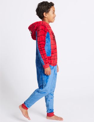 Marks and Spencer Spidermanâ"¢ Hooded Onesie (4-16 Years)