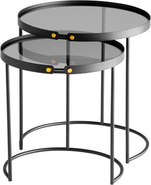 Cyan Design Flat Bow 2 Piece End Table Set