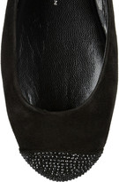 Thumbnail for your product : Giuseppe Zanotti Crystal-embellished suede ballet flats
