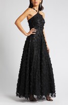 Thumbnail for your product : Eliza J Floating Flow Floral Sequin Halter Ballgown
