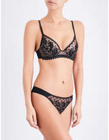Thumbnail for your product : Lejaby Maison Baisers de Paris embroidered stretch-tulle half-moon triangle bra