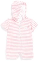 Thumbnail for your product : Kissy Kissy 'Wandering Whales' Stripe Terry Beach Romper (Baby Girls)
