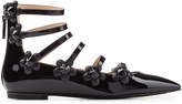 Thumbnail for your product : Fendi Embellished Patent Leather Ballerinas