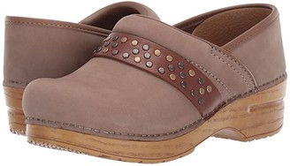 dansko taupe milled nubuck clog