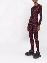 Thumbnail for your product : Marine Serre Crescent Moon-Print Jumpsuit