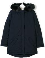 Thumbnail for your product : Armani Junior fur trimmed parka