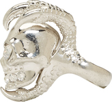 Thumbnail for your product : Alexander McQueen Silver Large Claw Skull Ring