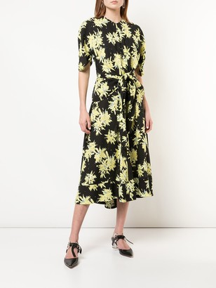 Proenza Schouler Splatter Floral Seamed Skirt