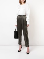 Thumbnail for your product : Fleur Du Mal Velvet Stripe Tuxedo trousers