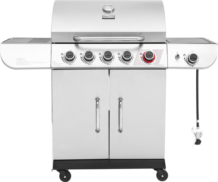 Royal Gourmet SG5002 5-Burner Gas Grill with Sear Burner and Side Burner, Stainless Steel Cabinet Style Gas Grill