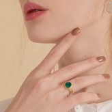 Thumbnail for your product : Fascetta Gold-Plated Mini Malachite Ring