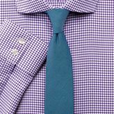 Thumbnail for your product : Charles Tyrwhitt Extra slim fit non-iron spread collar basketweave check purple shirt
