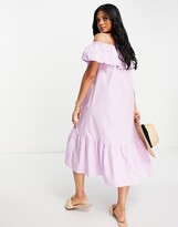 Thumbnail for your product : Accessorize Exclusive bardot maxi dress in lilac