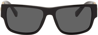 Versace Black Medusa Medallion Square Sunglasses