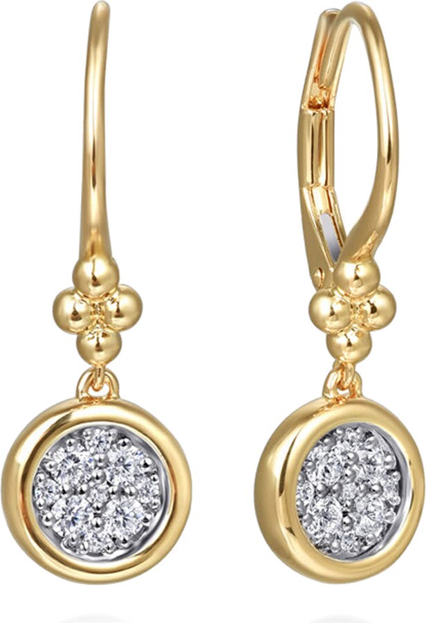 Gabriel & Co. Bujukan Diamond Cluster Drop Earrings