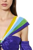 Thumbnail for your product : Peter Pilotto Off The Shoulder Shiny Taffeta Crop Top