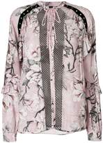 Just Cavalli magnolia print blouse