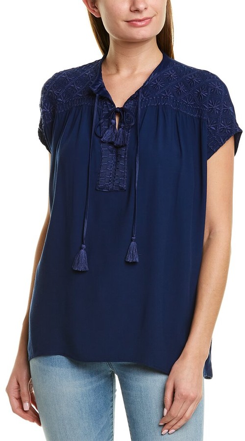 johnny was ariel cropped blouse