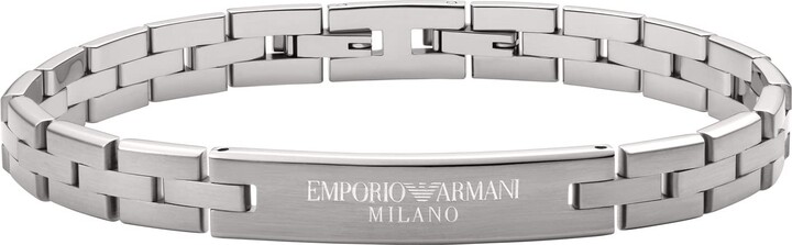 Silver Stainless Emporio Chain (Model: ShopStyle Men\'s Steel - EGS2814040) Bracelet Jewelry Armani