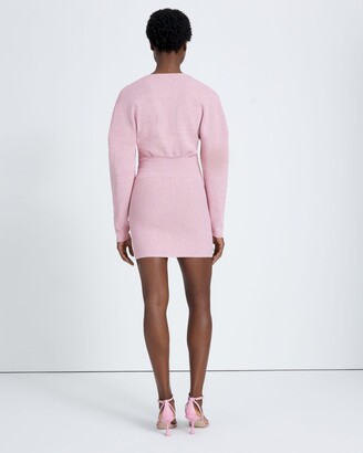 7 For All Mankind Bodycon Rib Sweater Dress in Blush