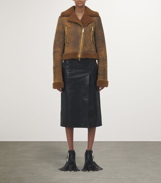 レザージャケット・コート ALEXANDER McQUEEN LEATHER OVERSIZE AVIATOR JACKET Alexander McQueen | Aviator Bomber Jacket | Leather Jackets