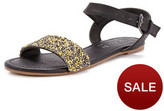 Thumbnail for your product : Shoebox Shoe Box Stacey Glitter Flat Sandals