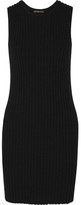 Thumbnail for your product : James Perse Ribbed Cotton-blend Mini Dress - Black