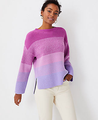 Ann Taylor Colorblock Sweater - ShopStyle