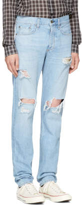 Rag & Bone SSENSE Exclusive Blue Standard Issue Fit 3 Jeans