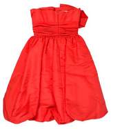 Thumbnail for your product : Oscar de la Renta Silk Strapless Dress