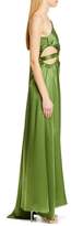 Thumbnail for your product : Cult Gaia Cosette One-Shoulder Silk Satin Formal Dress