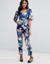 Thumbnail for your product : Girls On Film Printed Wrap Front Jumpsuit
