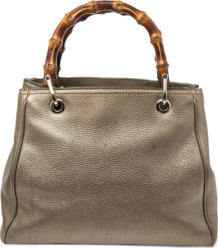 Gucci Pre-Owned Bamboo-Handle Leather Tote Bag