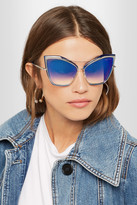 Thumbnail for your product : Dita Creature Cat-eye Metal Mirrored Sunglasses