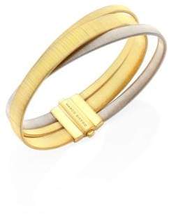 Marco Bicego Masai 18K Yellow& White Gold Three-Strand Bracelet