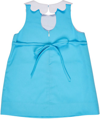 Florence Eiseman Sleeveless Pique Daisy Dress, Blue, Size 2-6X