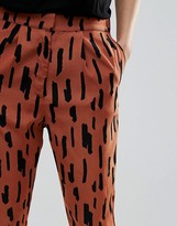 Thumbnail for your product : Pieces Ivalo Brushmark Printed Pants