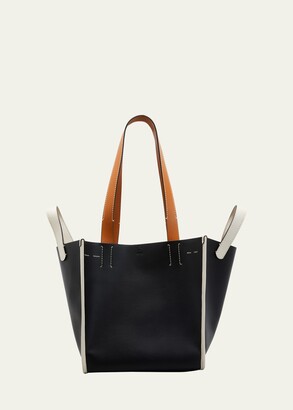 LSSAN Color Block Leather Handbag