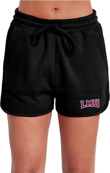 NCAA Women'sLoyolaMarymountUniversityPrimaryLogoCasualDrawstringCottonSweatShortsWithPockets,Black,Medium