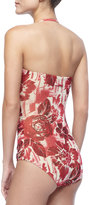 Thumbnail for your product : Jean Paul Gaultier Ruched Floral-Print One-Piece Swimsuit