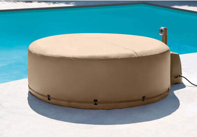 DESIGN SHOP BY SHELL Energy Efficient Spa Cover: Extra Insulation And Minimizes Heat Loss – Protects Spa From Punctures And Weather Damage – Safety Buckle – Fits 4 Person