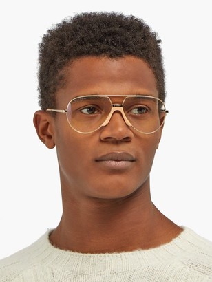 Gucci Eyewear Eyewear - Aviator-frame Metal Glasses - Gold