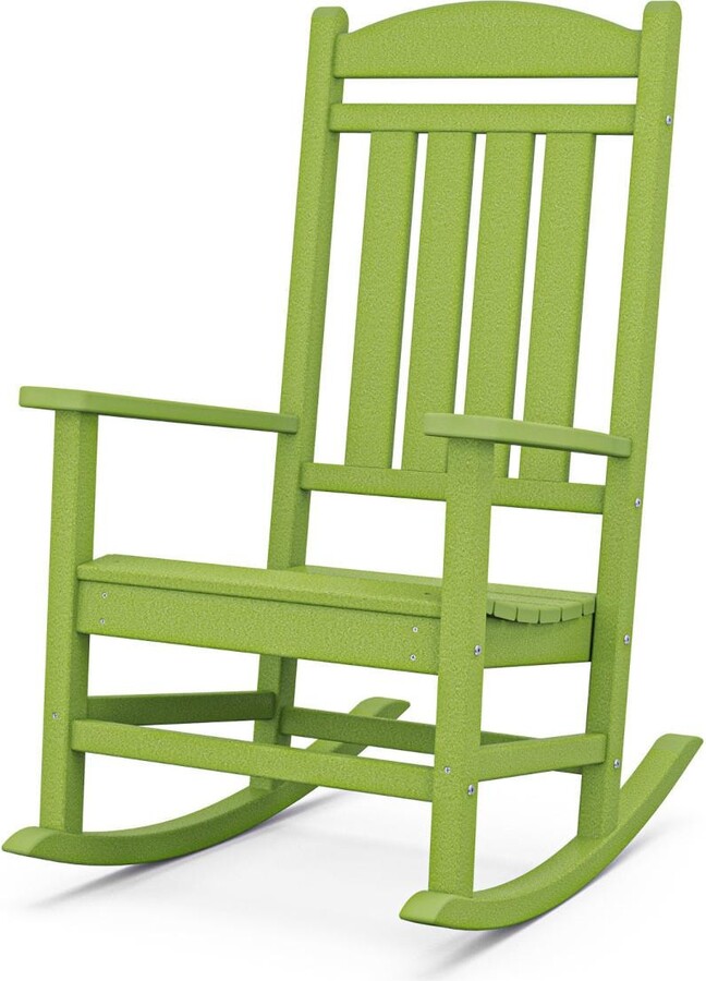 Polywood Presidential Recycled Plastic Rocking Chair in Lime by