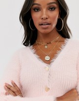 Thumbnail for your product : ASOS DESIGN fluffy cropped cardigan