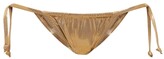 Thumbnail for your product : Norma Kamali Metallic bikini bottoms