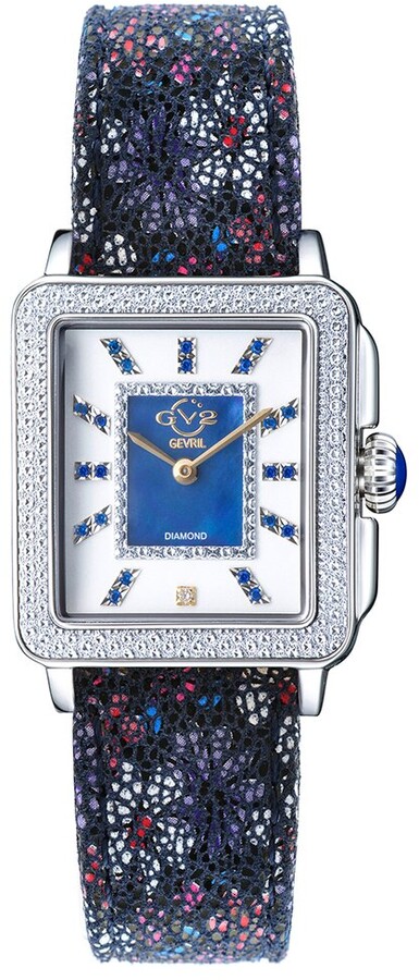 Gv2 Women's Padova Gemstone Floral Watch