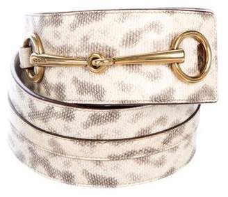 Gucci Horsebit Embossed Belt