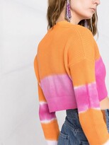 Thumbnail for your product : MSGM Tie-Dye Cropped Cardigan
