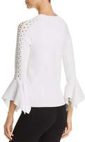Thumbnail for your product : Elie Tahari Naaz Perforated Bell-Sleeve Sweater